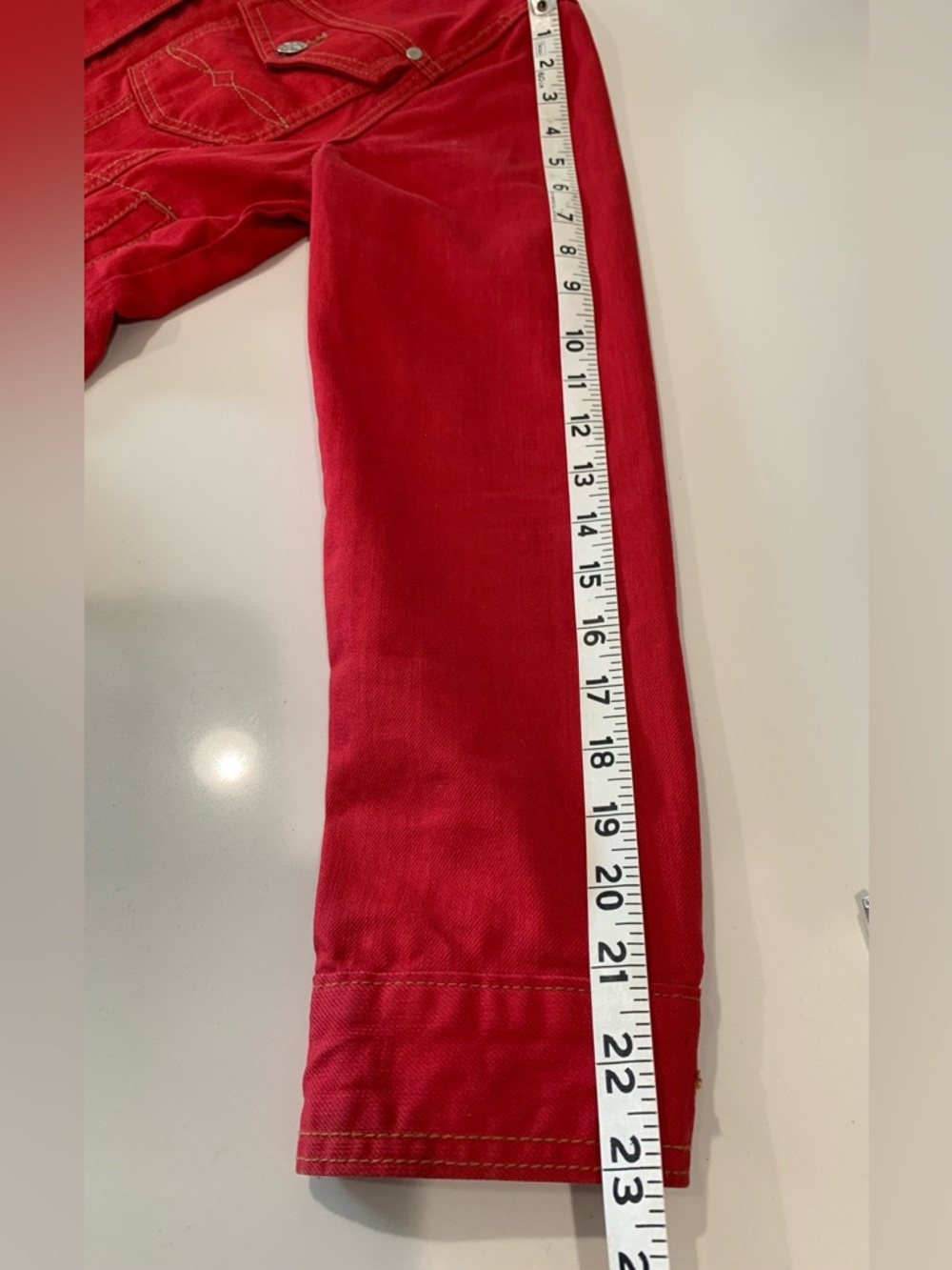 Bold Red CAbi Women’s Denim Jacket - Casual Button-Up, XS - Picture 7 of 7